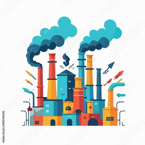 factory icon with smoke coming out