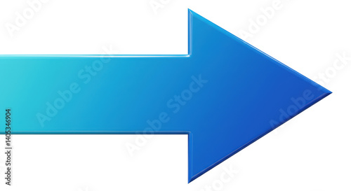 Isolated Blue Arrow Pointing Right
