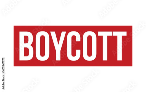 Round Shaped Boycott Stamp in Grunge Look