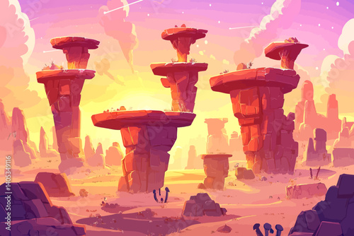 Futuristic desert landscape 