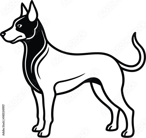 Dog silhouette vector designs 16
