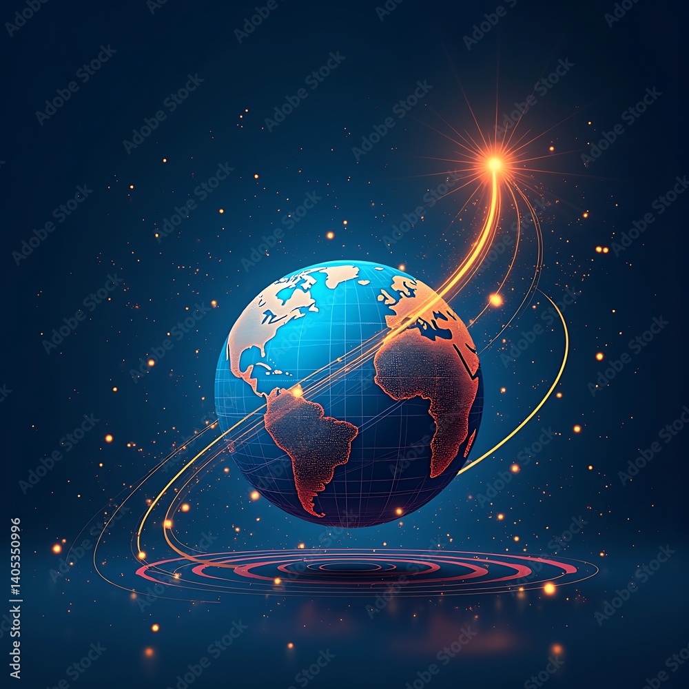 Fototapeta premium planet earth with space