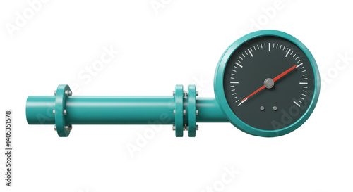 Isolated pipeline with pressure gauge