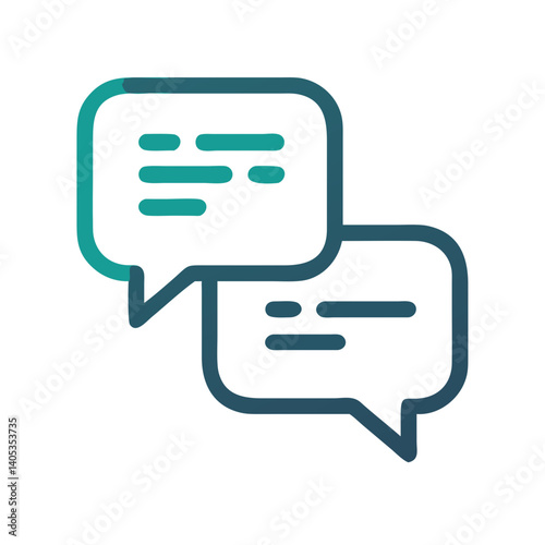 Chat Conversation Icon Representing Live Engagement and Communication