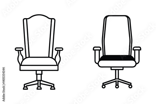 executive chair icon vector illustration outline