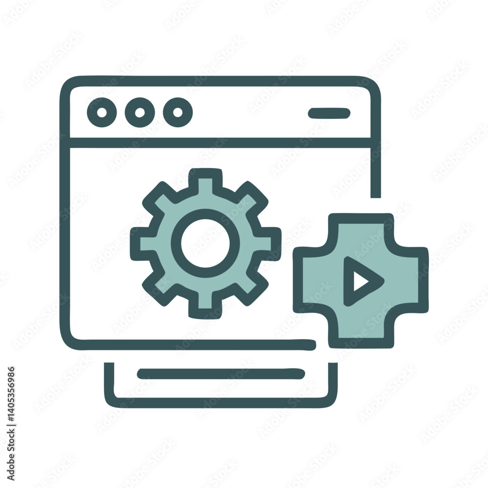 Media Settings Icon – Content Configuration and Customization Symbol Media Settings Icon – Content Configuration and Customization Symbol