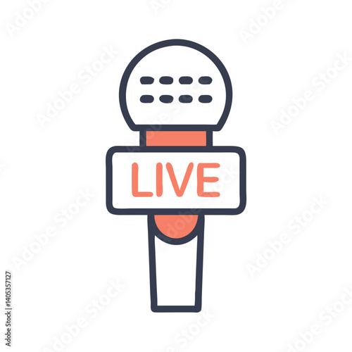 Microphone Icon – Live Presentation and Speech Symbol
