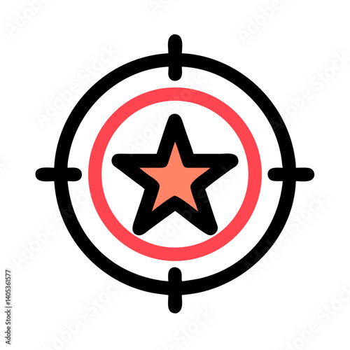 Free Download Star in Target Icon – Influencer Goal and Achievement Symbol - GFXLoad