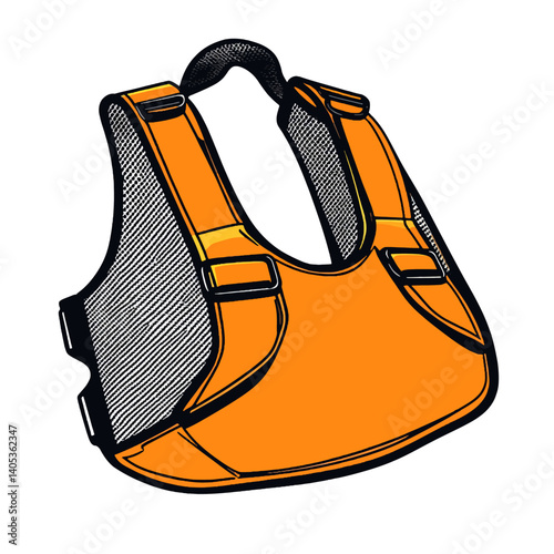Safety harness on a white background 