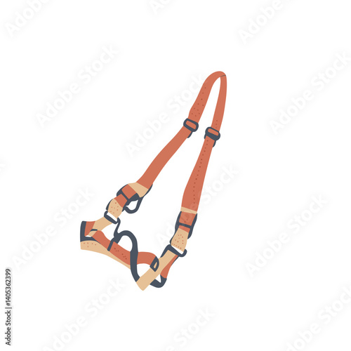 Safety harness isolated white background 