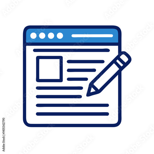 Web Editor Icon – Online Content Creation and Editing Symbol