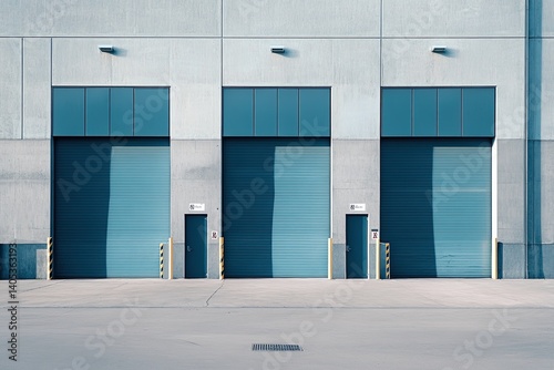 Modern industrial warehouse exterior