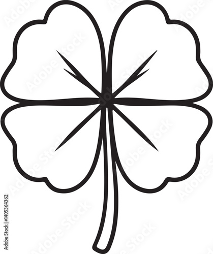 Illustrating vector of a four leaf clover