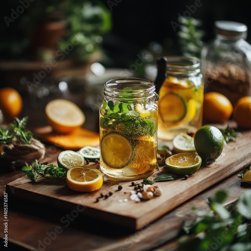 Refreshing Citrus & Herb Drink photo