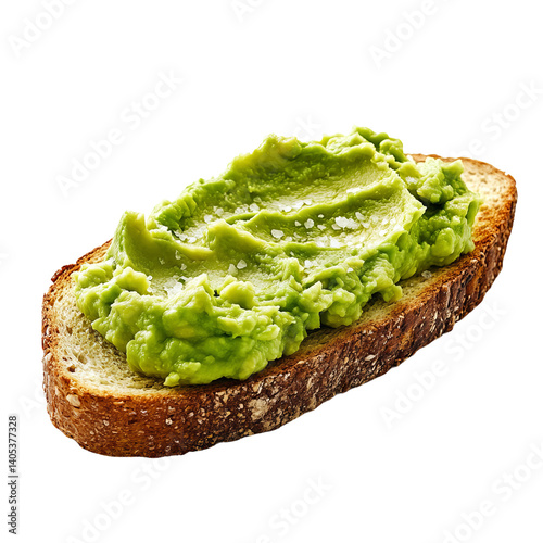 side profile of avocado spread on toast

