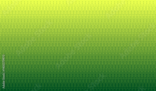 Abstract pixelated gradient background. Pixel green mosaic. Effect of falling wallpaper. Disappear transform rectangle texture.