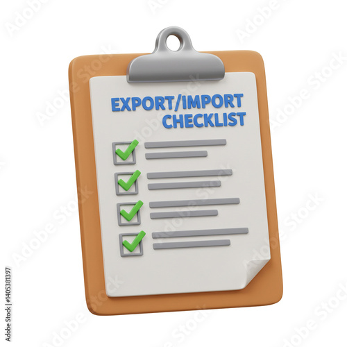 3D Illustration Export/Import Checklist Document.