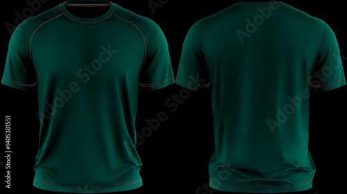 Teal Sports T Shirt Mockup Front Back View of excellence in splendor beyond compare with grace