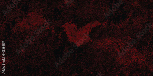 Deep Red Grunge Texture Background with a Shadowy and Eroded Surface for Horror-Inspired Projects

