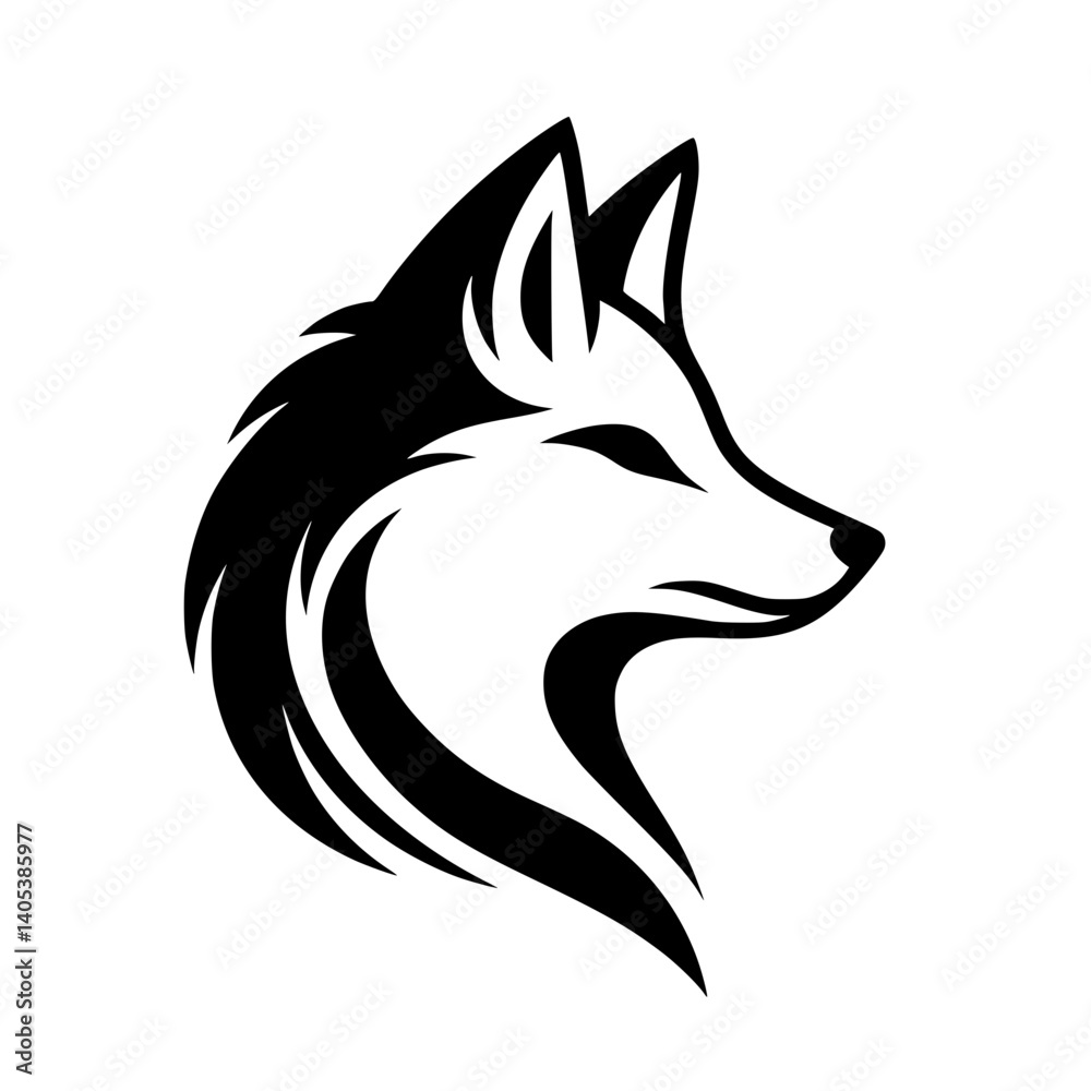 Obraz premium fox head vector