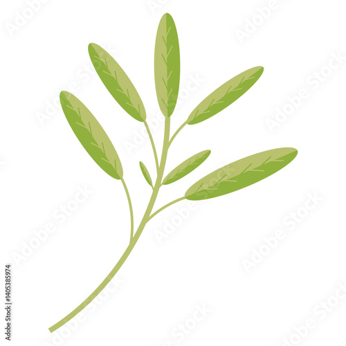 Plant. Vector flat illustration. Isolated on white background. Perfect for various designs: interior, meditation, health and posters.