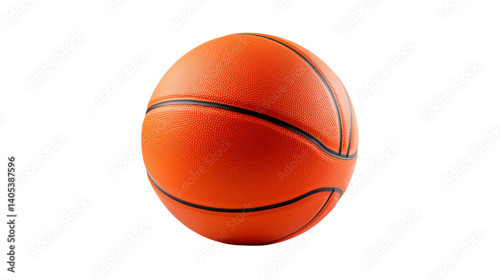 Isolated orange basketball with black lines on transparent background Isolated orange basketball with black lines on transparent background