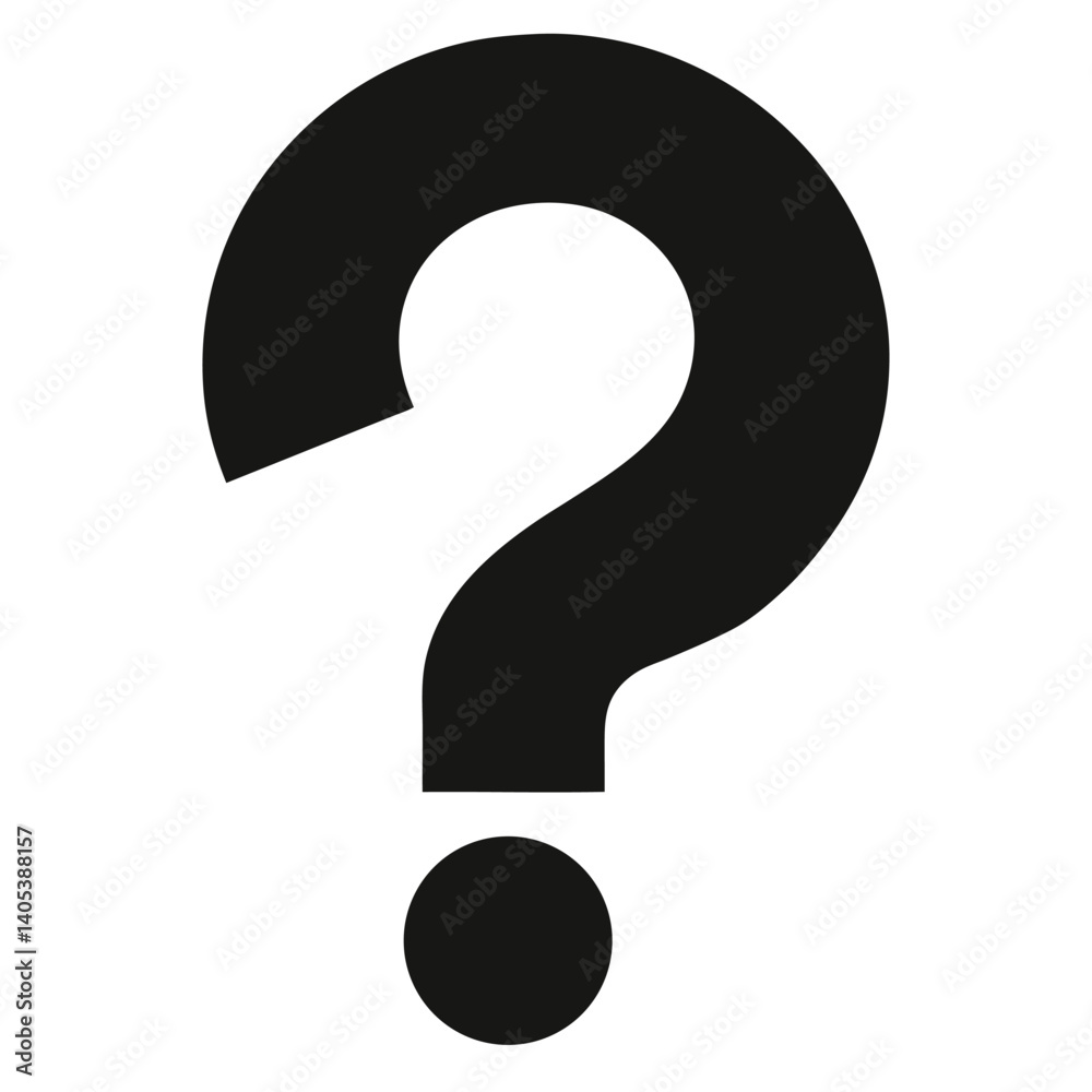 Question mark flat icon vector Silhouette illustration Question mark flat icon vector Silhouette illustration