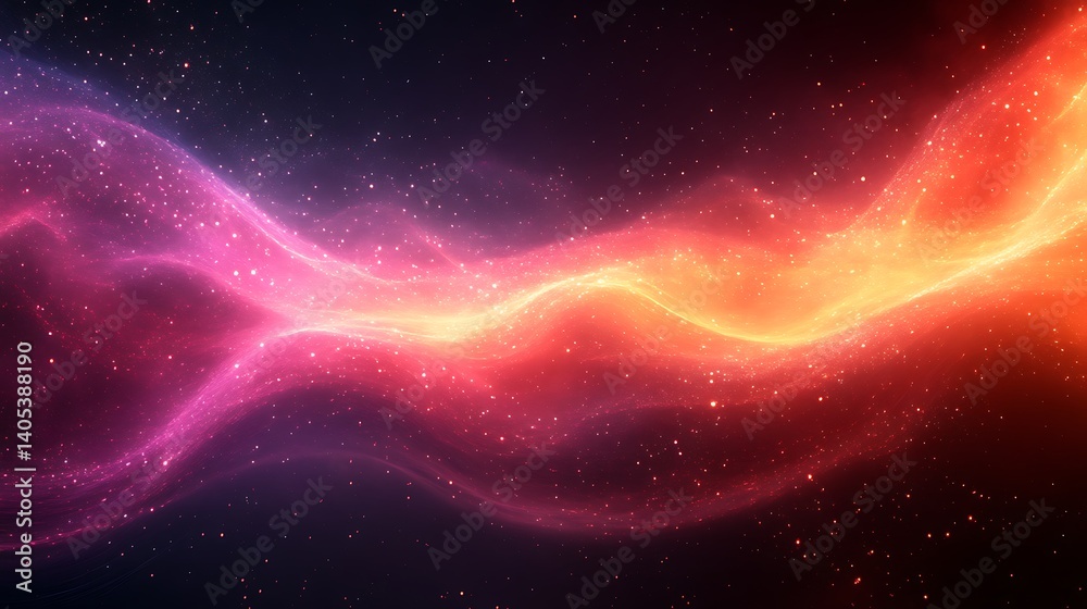 Obraz premium Abstract glowing wave, cosmic energy.