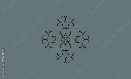 Wallpaper Mural Luxury monogram with letter H. Vector graphic elegant logo, suitable for restaurants, hotels, cafes, shops, fashion, beauty salons, etc, business, dial, vector, face, symbol, restaurant, hotel, modern Torontodigital.ca