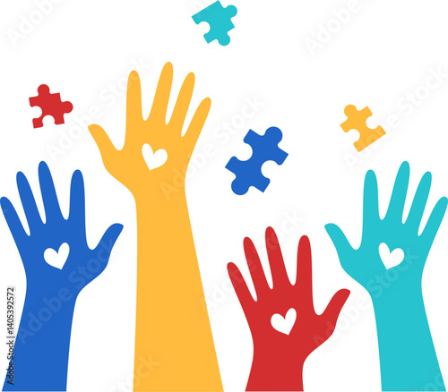 World autism awareness day illustration 