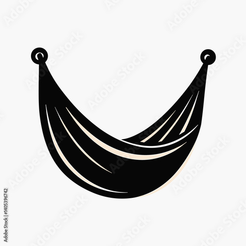 hammock with black and white stripes