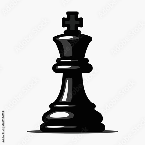 chess set  black and white illustration