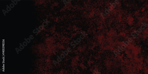 Deep Crimson and Onyx Grunge Background with Intense Texture for Posters, Music Art, and Dark Themes

