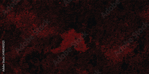 Artistic Grunge Surface with Blood-Red Texture Over Black Background for Mysterious and Haunting Designs

