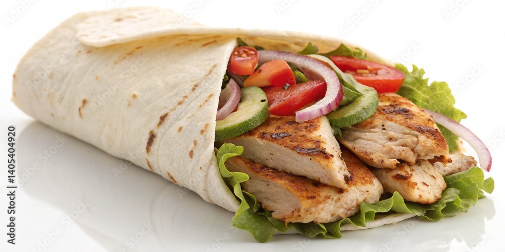 Grilled Chicken Wrap with Fresh Vegetables A Healthy and Delicious Meal Grilled Chicken Wrap with Fresh Vegetables A Healthy and Delicious Meal