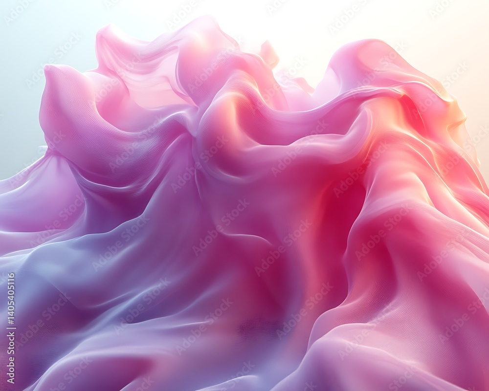 Obraz premium Abstract pink and purple flowing fabric. (2)