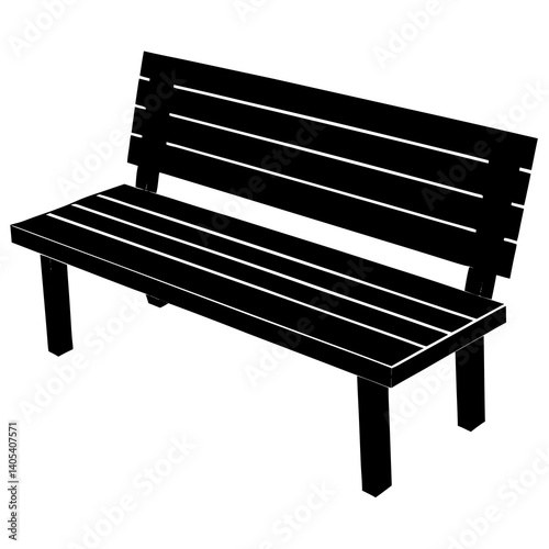 bench on white
