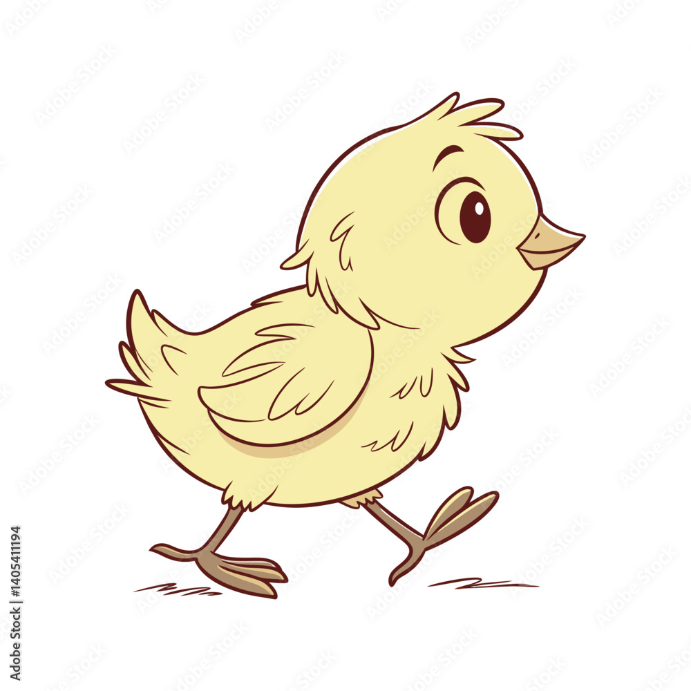 Fototapeta premium Vector illustration of a cute chick