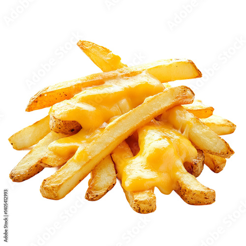 savory cheesy fries with tangy white dressing

