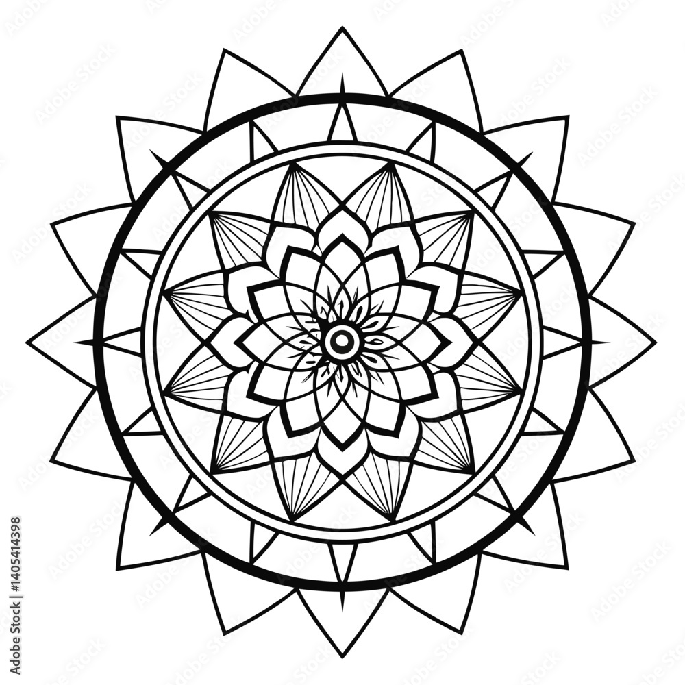 Fototapeta premium vector illustration of a flower