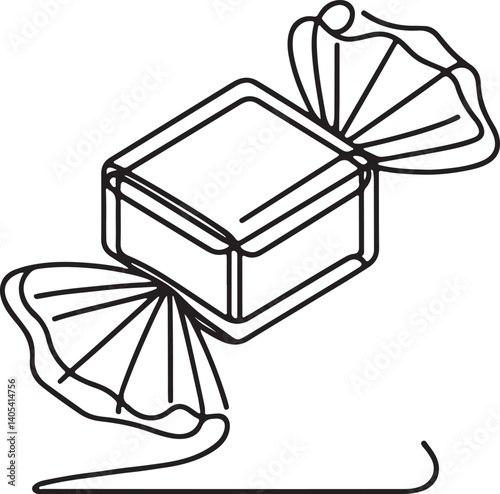 Isometric Candy Vector Line Illustration