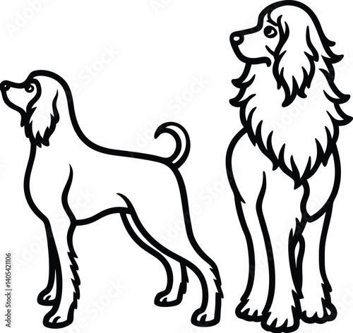 Dog silhouette vector designs 39