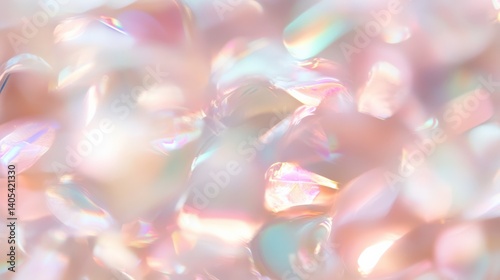 Exploring a shimmering holographic texture that reflects light in a futuristic and abstract setting