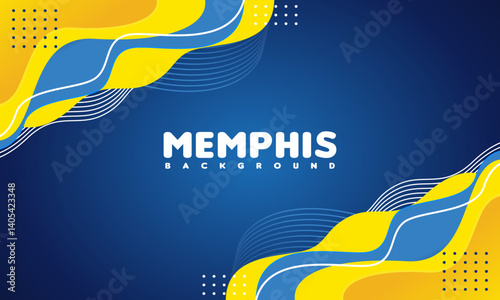 Modern Memphis Style Background. Colorful Abstract Geometric Vector Design