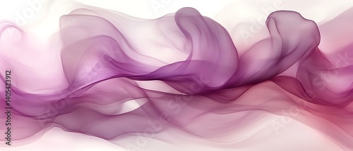 Abstract purple and white flowing fabric.