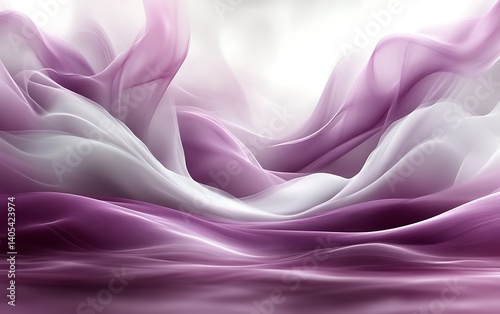 Abstract purple and white flowing fabric. (1)