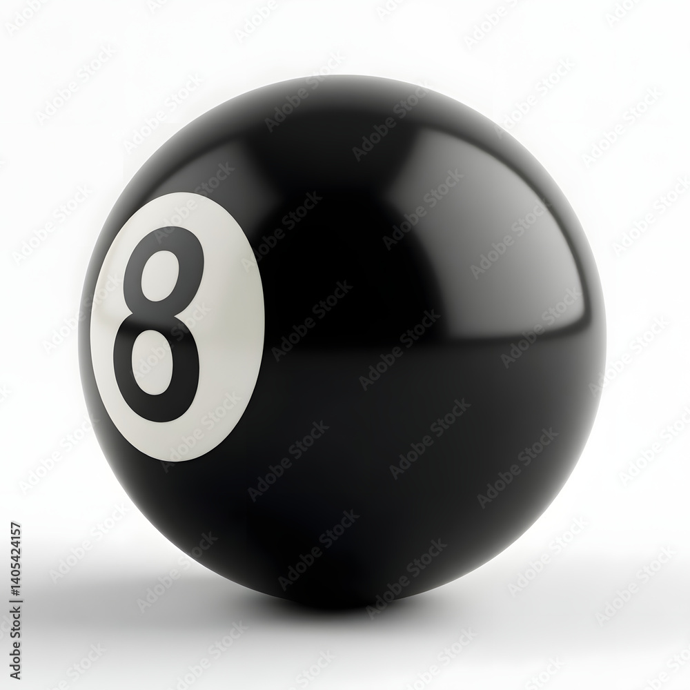 3D Billiard eight ball illustration 3D Billiard eight ball illustration