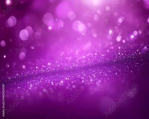Abstract purple glitter background with bokeh.
