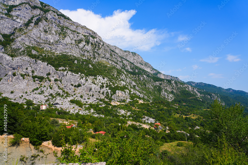 Bjelopavlici Valley in a rural area of northern Montenegro near the town of Niksic