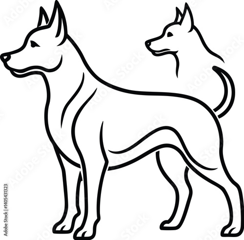 Dog silhouette vector designs 42